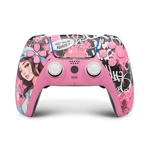 PinkRX PS5 AIMcontroller | Compatible with PS5 Console & PC | Custom Made Wireless Gaming Controller with 4 Back Remappable Paddles