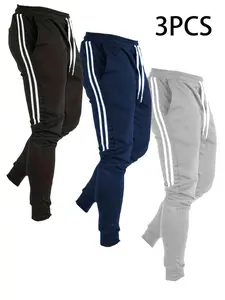 Men's Regular Fit Drawstring Waist Pants, Fall and Winter Casual Pocket Design, Daily Wear Sportswear Joggers