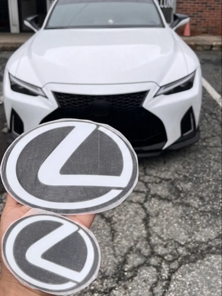 Lexus Front & Rear Emblem Decal Overlays, Automotive Car Exterior Decal