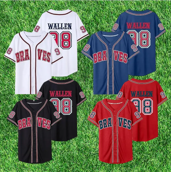 New #98 Baseball Jersey 3DVintage Streetwear Baseball Jersey - Casual Baseball Jersey Outfits - Unisex -  Trendy Baseball Jerseys