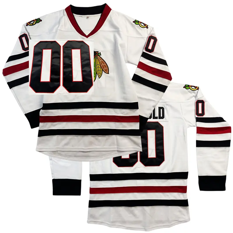 Men's Hockey Jersey #00 Sewing embroidery loose V-neck Christmas style sweatshirt big size Outdoor sportswear Classic Streetwear Ice hockey training competition long sleeved pullover ice hockey movie merch GRISWOLD Halloween Christmas gift S-3XL, Loose Fi