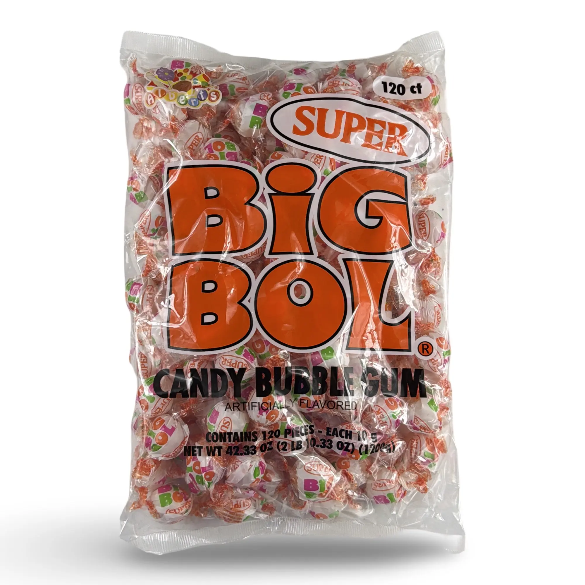 Big Bol Chewy Classic Candy Bubble Gum, Over 3 lbs, 120 Count Bag Big Bol Chewy Classic Candy Bubble Gum, Over 3 lbs, 120 Count Bag