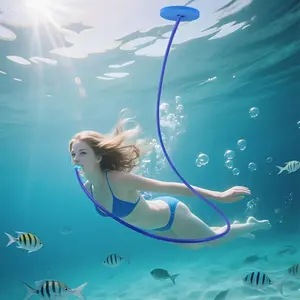 Diving Snorkel, Anti-Choke Single and Dual Head Respirator, Silicone Material, Leak-Proof Underwater Training Gear, Snorkeling Gear, Suitable for Beginners and Adults