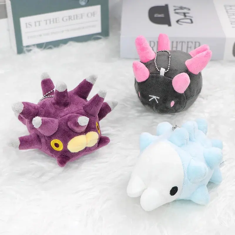 13/22/33cm Snom Sea Cartoon Creature Stuffed Toy, Pyukumuku Sea Urchin Kawaii Plush Keychain, Kids' Birthday Gift & Costume Decoration, Cartoon Creature Stuffed Toys