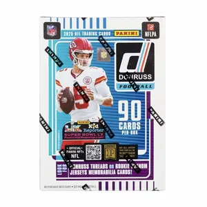 Donruss 2025 Football Blaster Box - 6 Packs, 90 Cards Per Box, Includes Chase Cards & Downtowns, Official NFLPA Trading Cards