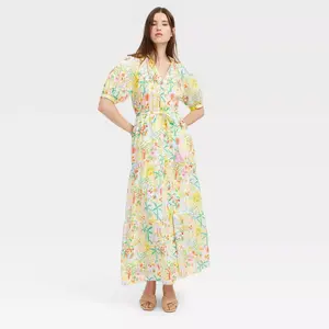 Women's Vacation Short Sleeve Maxi Dress - Roller Rabbit