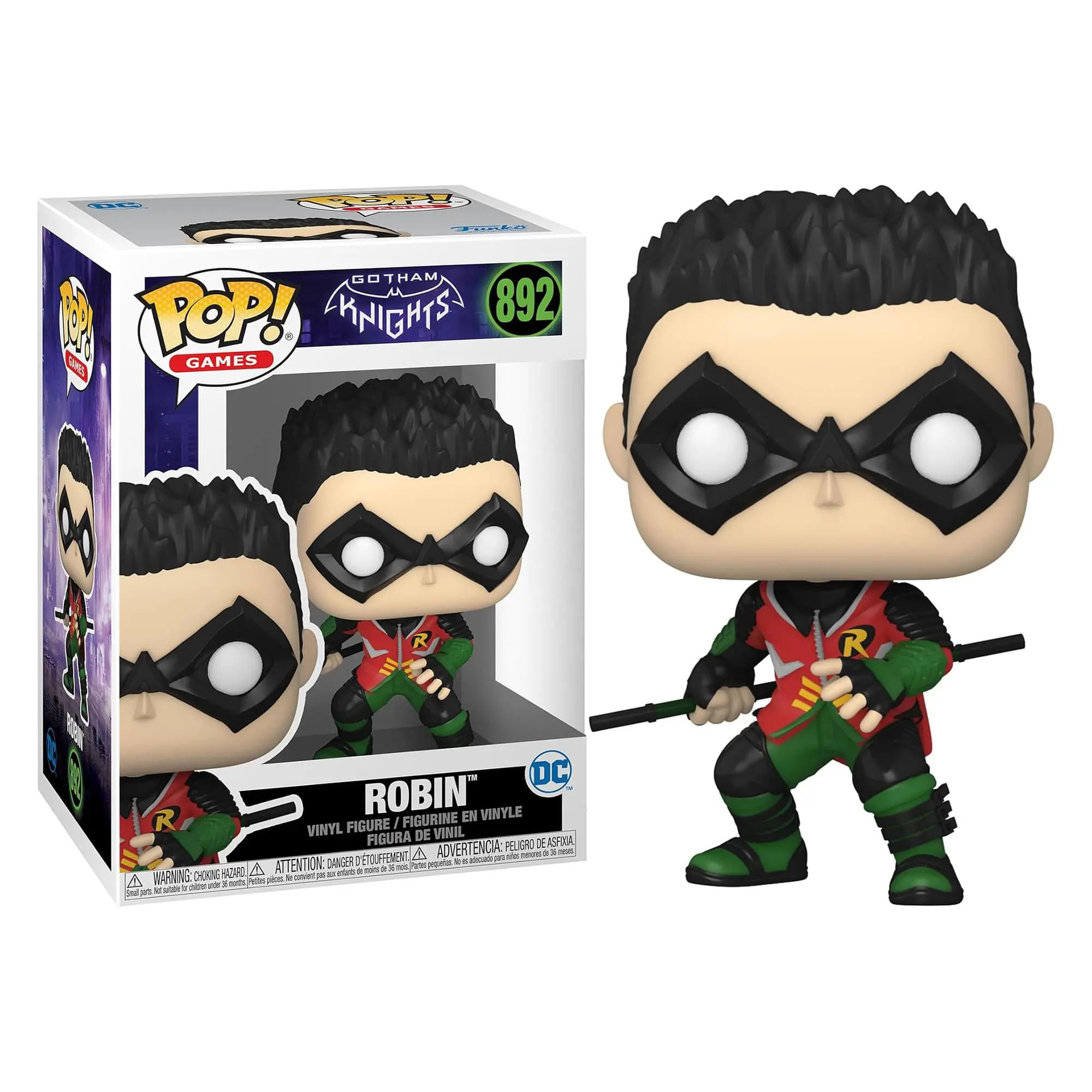 DC Gotham Knights Robin Funko POP! Games Licensed Vinyl Figurine, Collectibles for Toy Collector Lifestyle, DC Character Minifigure Action Figures Vinyl Figure