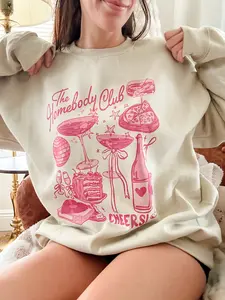 Girly Homebody Club Graphic Top