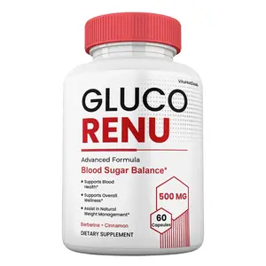 Gluco Renu Capsules, Max Strength Formula, GlucoRenu Blood Supplement (1 Pack)