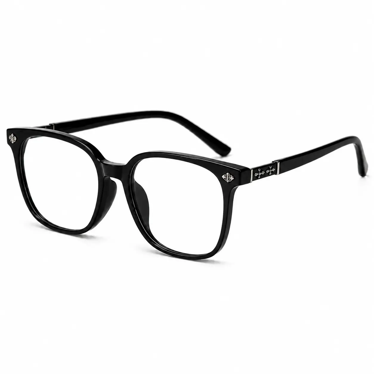 Ferrberty x Lyrasses 1.0 Ultra Bright Black Square Blue Light Blocking Glasses, Light Responsive Unisex Eyewear, Comfort Fit for Wider Head Shapes, UV Protection, Stylish Frames for Work, Driving & Daily Wear, Ideal Gift