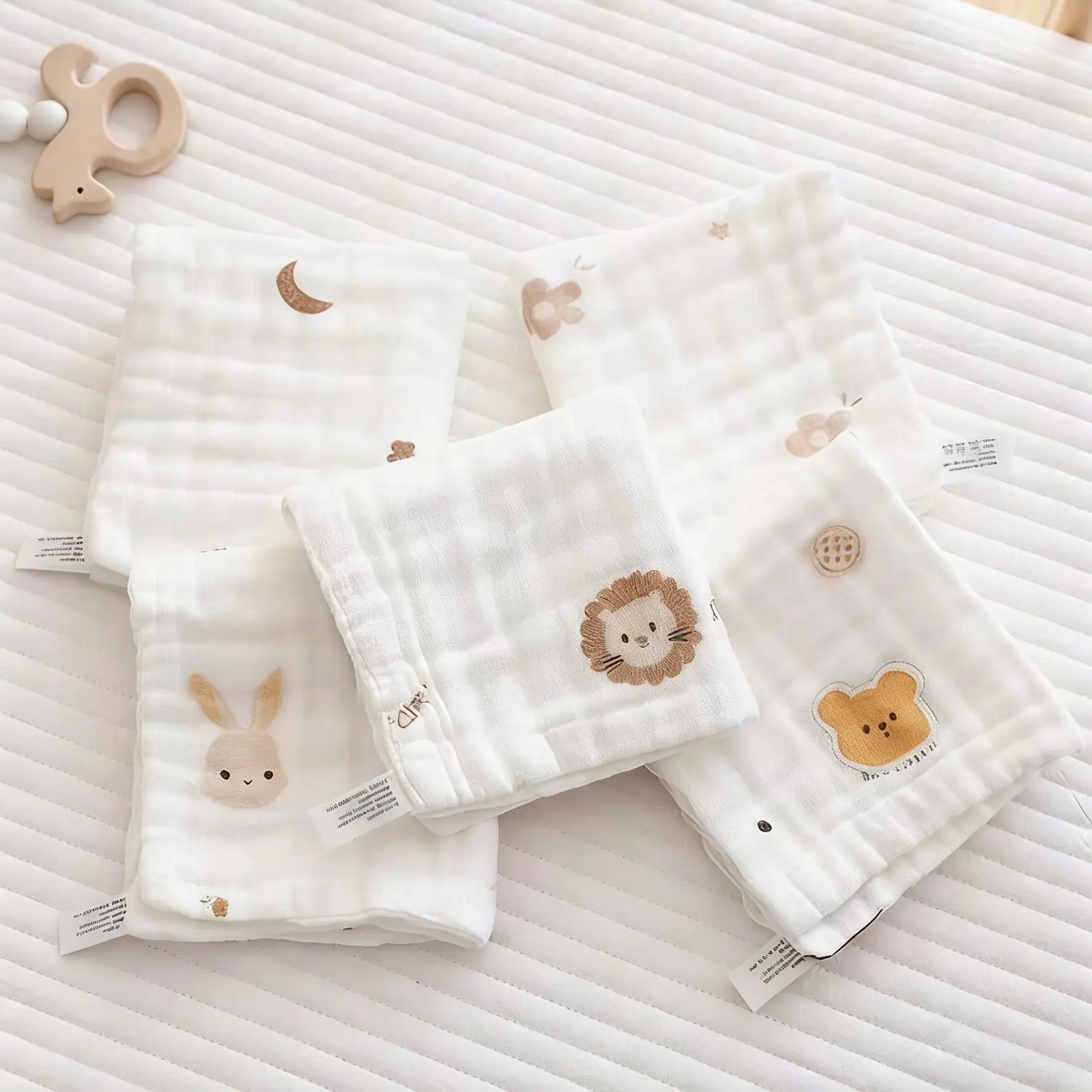5pcs Baby Infant Saliva Towels, Burp Cloths, Newborn Soft Absorbent Face Wipes, Burping Cloths for Babies, Gentle Comfort Multi-Use, Infant Essentials, Perfect Gift for Christmas Halloween Thanksgiving
