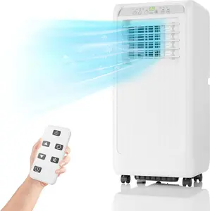 8000 BTU Portable Air Conditioner Portable Unit - Energy Saving AC with 3-In-1 Cooling Mode, Dehumidifying & Fan Functions, 54dB Low Noise, Easy Mobility, Smart Control, Air Quality Enhancement for Home & Office, White