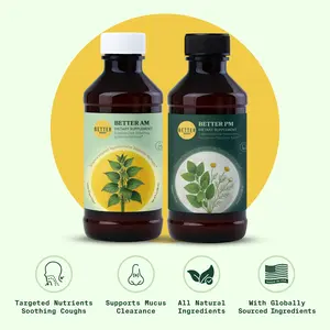 Betterbrand BetterAM & BetterPM Cough and Cold Supplement Bundle | Daytime and Nighttime Support | Natural Version Wellness Support
