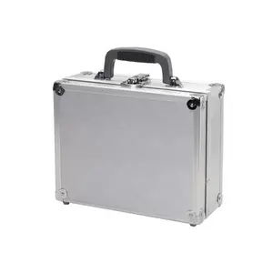 212 MAIN TZ Case PKG-12 S Aluminum Men's Briefcase - 5x9.5x12 in., Key Lock, Latch Closure, Removable File, Riveted Corners, Rubber Handle, Silver