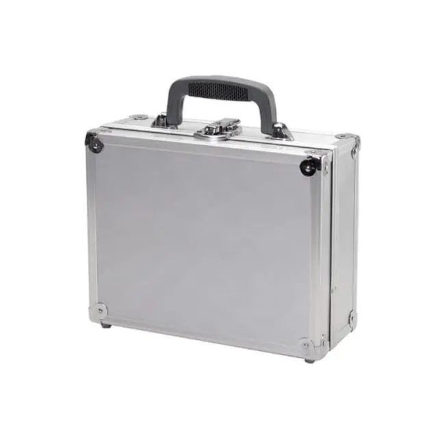 212 MAIN TZ Case PKG-12 S Aluminum Men's Briefcase - 5x9.5x12 in., Key Lock, Latch Closure, Removable File, Riveted Corners, Rubber Handle, Silver