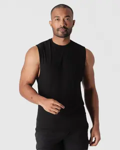 True Classic Men’s Sleeveless Muscle Tee – Moisture-Wicking Lightweight Fit, Antimicrobial Quick-Dry Fabric, Gym and Streetwear Essential