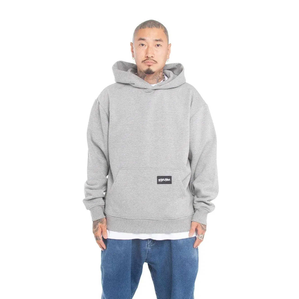 Shaka Wear Men's Super Heavyweight Fleece Hoodie, Casual Menswear Sweatshirt, Essential Uniform Tops for All Day Wear, Long Sleeve, Pocket, Plain, Athleisure Wear