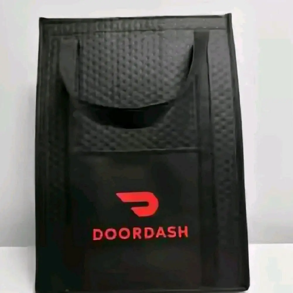 Large Thermal Insulated Doordash Tote Bag- Hot Cold Food Delivery