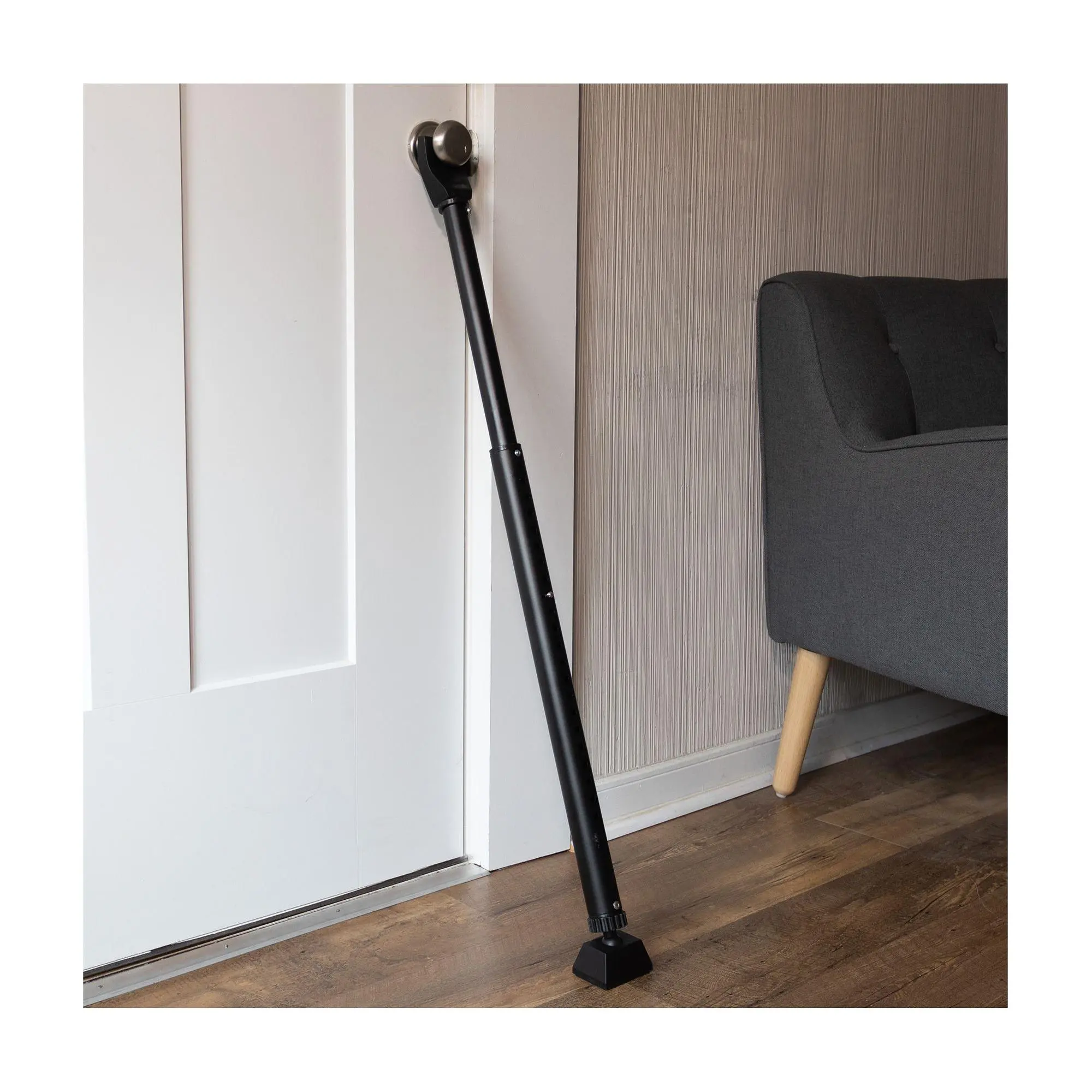 Stalwart 2-in-1 Home Security Bars 2PK Adjustab le Door Stoppe