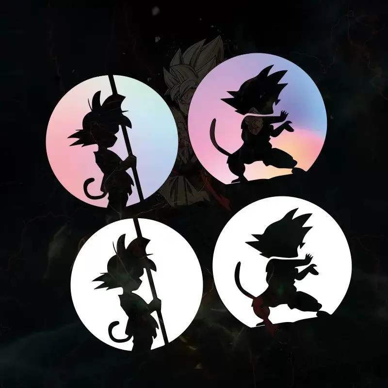 Car Stickers Son Goku Kakarotto Anime Cute Lovely Reflective Decoration For Bumper Windshield Trunk Motorcycle Helmet Laptop D30