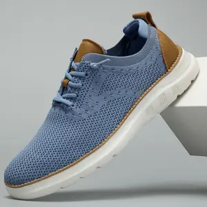Mens Casual Dress Oxfords Shoes Fashion Mesh BusinessWalking Work Slip on Sneakers Comfortable LightweightSoft Sole Red Boy Running Closed Trainer Footwear Runner Training Athletic Training