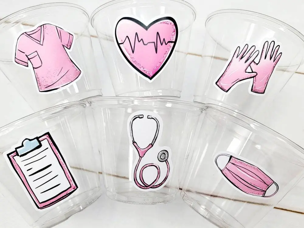 NURSING PARTY CUPS - Doctor Party Cups Nurse Party Cups Nursing Party Rn Party Decorations Medical School Party Nurse Graduation Party Meds