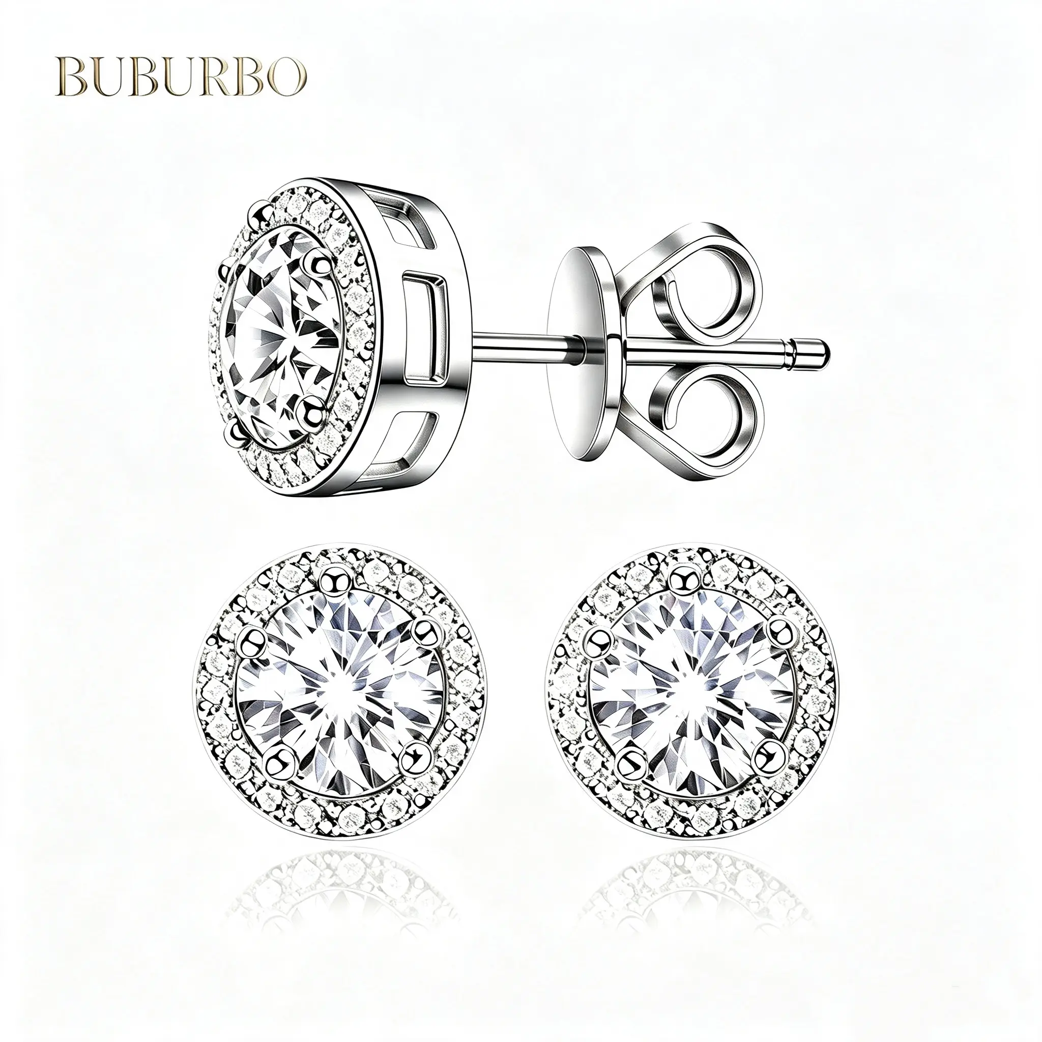 【2026 Trend Alert】BUBURBO S925 Silver Soft-Needle Studs Earrings, Unisex Zircon/Moissanite Style Studs, Minimalist Jewelry Accessories for Men Women, Cool Birthday Gifts for Guys Her Him, Men's Accessories, Cool Gifts For Guys
