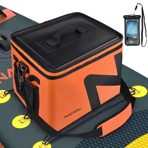 【Mother's Day Gift】Paddle Board Cooler - Detachable Waterproof SUP Cooler Bag with Straps & Bottle Opener, for Inflatable Paddle Boards & Beach & Camping, 30 Cans Capacity, 1" Thick, 5 Insulation Layers Lightweight Insulated Pack