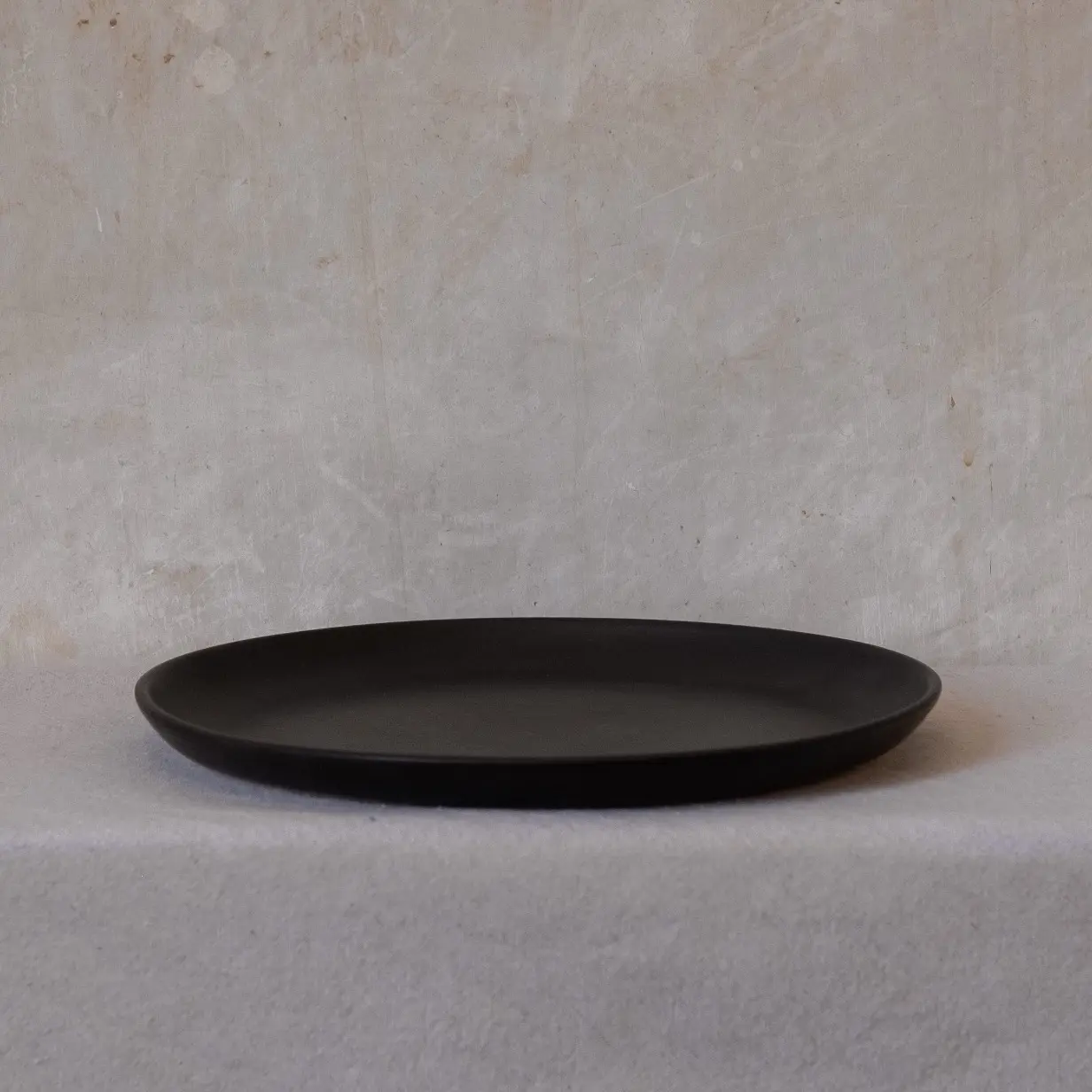 GHARYAN Stoneware Flat Dinner Plate | Edan 11.2”, Handmade in Tunisia, Dishwasher and Microwave Safe