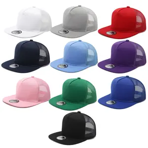 New hip-hop flat-brim baseball cap, popular in Europe and America, beach sun protection duckbill cap, green flat-brim mesh cap
