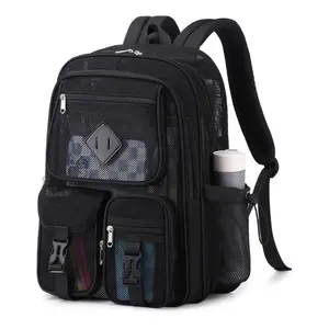 Breathable Mesh Backpack - Lightweight, Durable, Stylish for Travel School & Everyday Use with Organized Storage and Versatile Design