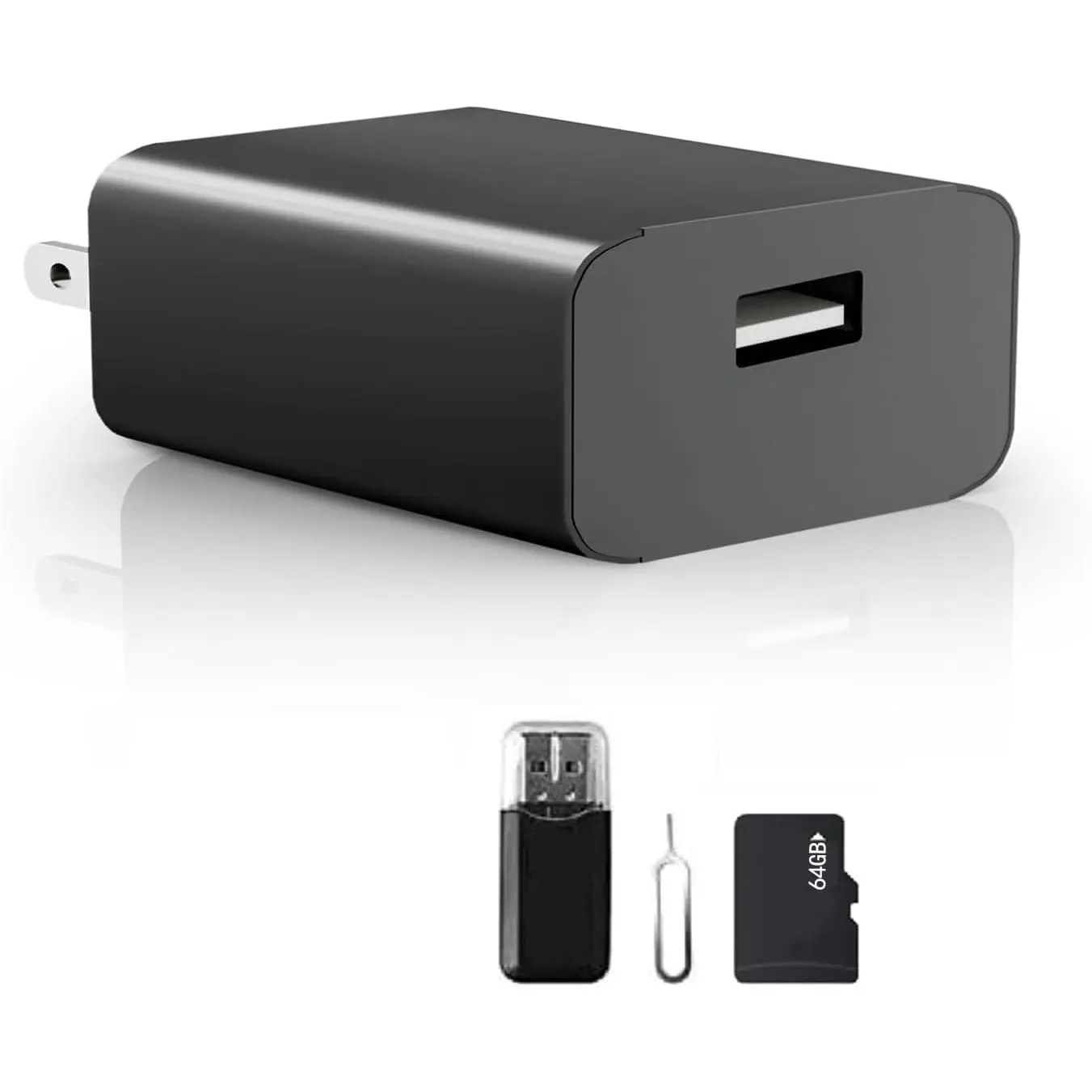 Mini Camera1080P Nanny Camera Small Security Camera with Night Vision and Motion Detection for Indoor and Home, No WiFi (64G)