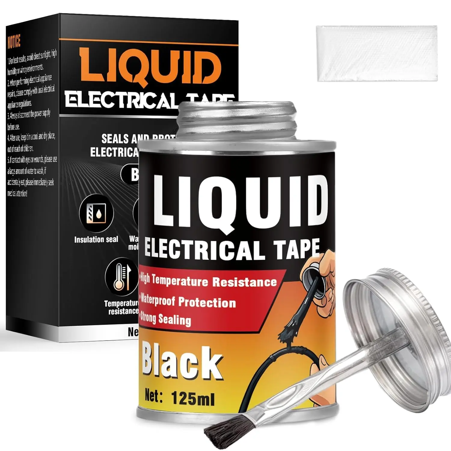 Liquid Electrical Tape, Quick Drying Insulating Electrical Glue, Black  Wire Glue, High Temperature Resistant; Ideal for Wire Equipment Repair, Automotive, Marine, and  Use, 4OZ