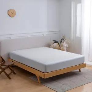 Full Size Box Spring Cover, 4 Way Stretch Smooth Elastic Wrap Around 4 Sides Bed Skirt for Hotel & Home, White