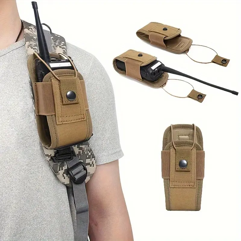 Outdoor tactical radio walkie-talkie bag, suitable for mountain climbing and hiking, easy to carry and install Waist Bag Holder Portable Waist Bag Waist Packs Belt Bag