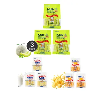 3 Packs New Flavor Korean Milk Classic Melon Rice Crackers 240g/Bag  3 Flavors to Choose- Healthy Non-Fried, Crispy & Airy Korean Snack