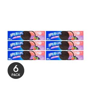 OREO Blueberry & Raspberry Cream Oreos - Chocolate Sandwich Cookies, 3.42oz*6【6 Packs】