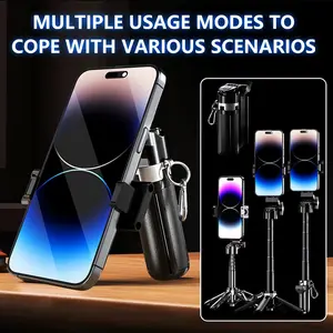 Mobile Selfie Stick Handle Tripod Photography Tool, Handheld Stable Shooting Assistant, Multi-Functional Travel Portable Stand, Smartphone Camera Accessories