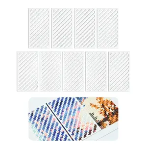 Diamond Painting Zigzag Rulers, 9pcs Diamond Art Tools & Accessories, Ideal for Beginners, Perfect Fit for Square Kits, Aligns Drills Accurately
