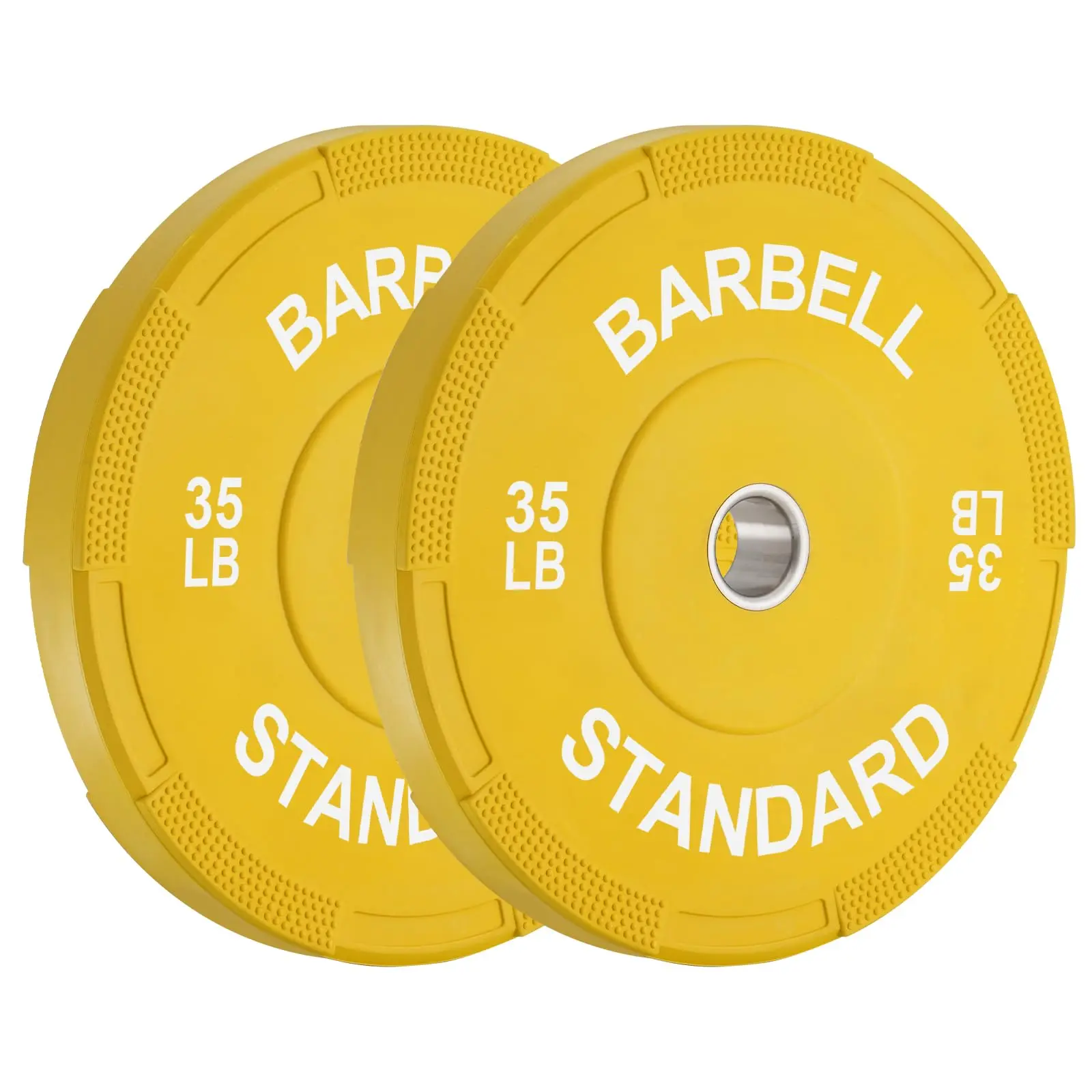 Olympic Weight Plate Set, Color Coded Bumper Plates, Rubber Weights with Steel Hub for Strength Training & Home Gym Weightlifting Equipment Barbell Adjustable
