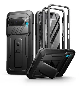 Dexnor for Google Pixel 10/10 Pro/10 Pro XL/10A/9/9 Pro/9 Pro XL/9A Case with Slide Camera Cover & 2 Front Frames & Built-in Screen Protector & Heavy-Duty Kickstand, Full-Body Protective Cover Rugged Bumper Cases