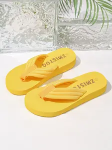 Women's Summer Sandals 2026 New Thick Sole Wedge Design Versatile Beachwear Comfortable Open Toe Slippers