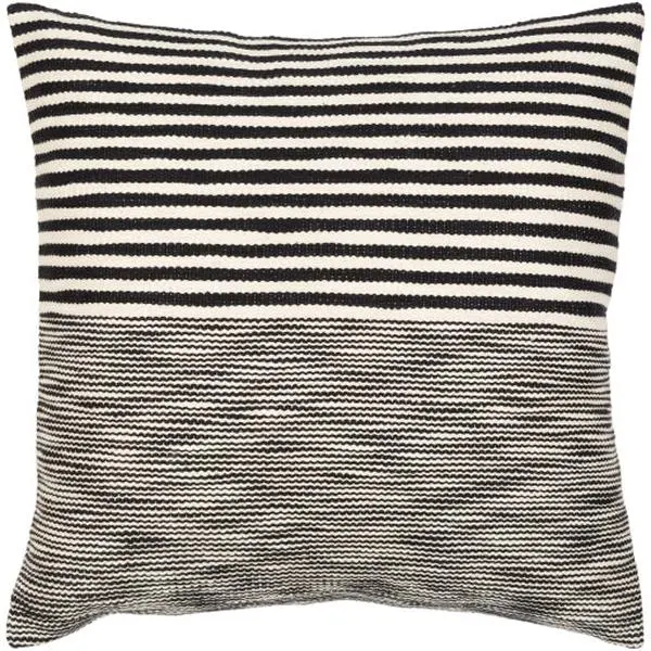 Christopher Lumbar Pillow, Black, Cream