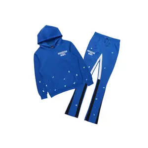 Raffer Royal Blue Hoodie/Stacked Flare Pant Set