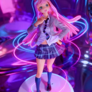 Pink Zero Two Demon Cute Girl Collectible Statue Anime Figure 6.2-inch Art Bust 3D Risen Print Handmade Hand-painted Limited Edition for Adults