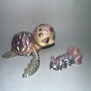 Flexi Sea Turtle and SeaBunny Slug (3d printed)