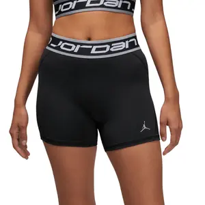 Air Jordan Sport 5" Shorts - Women's Black with Gray Straps and Logo