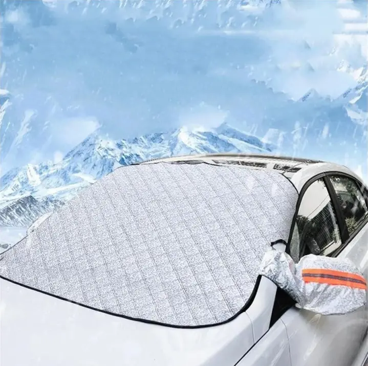 Car Windshield Sunshade Cover - Reflective Front Windshield Accessory, Dual-Purpose Frost Blocker with Anti-Frost Protection, UV Protection, Simple Install for Outdoor Use