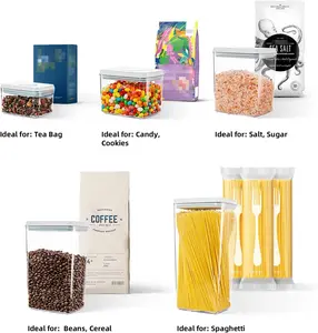 $49.99 Good Grips 10-PCS Small Square Short POP Container Set, Grey Airtight Kitchen