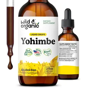 Wild & Organic Yohimbe Tincture - Natural Herbal Supplement, Liquid Dietary Support for Health & Wellness